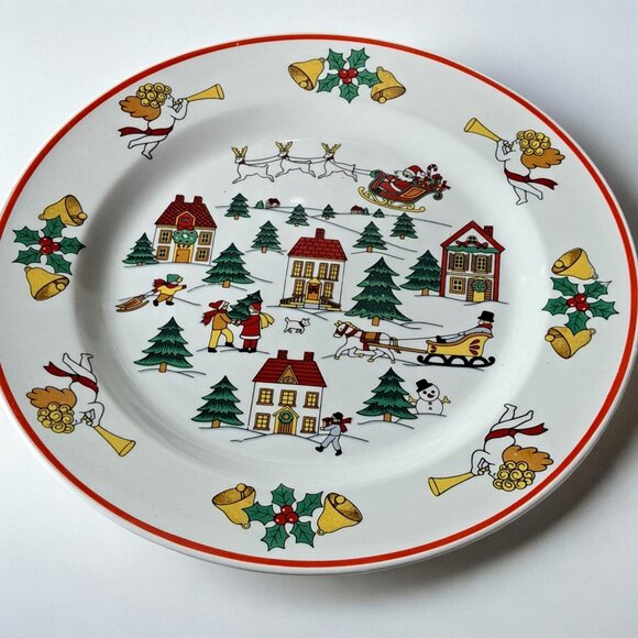 Joy of Christmas Dinner Plates Jamestown 10.5" Set of 2 - Picture 4 of 7